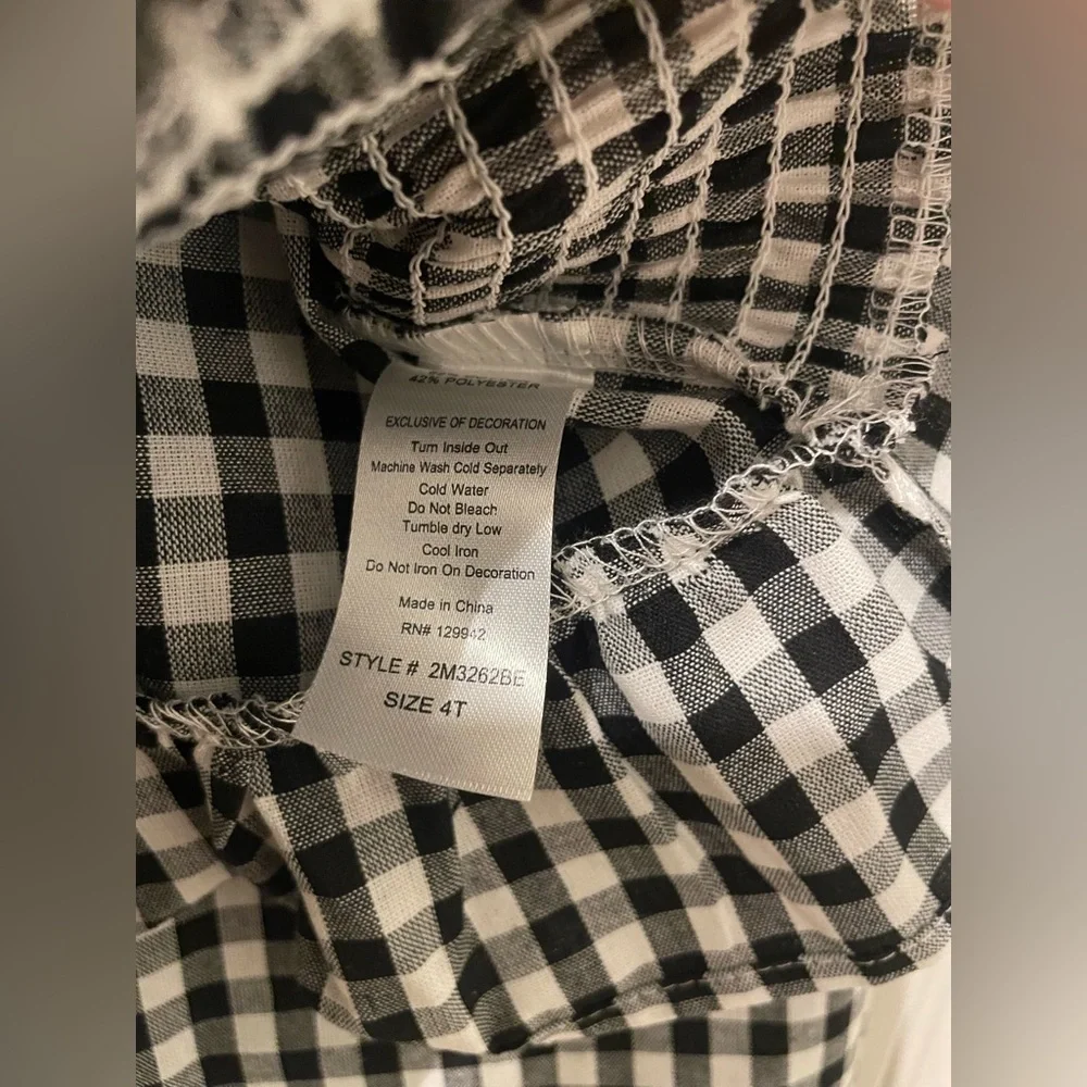 Btween NWOT Girl’s Gingham Matching Set Size 4T - Picture 4 of 4
